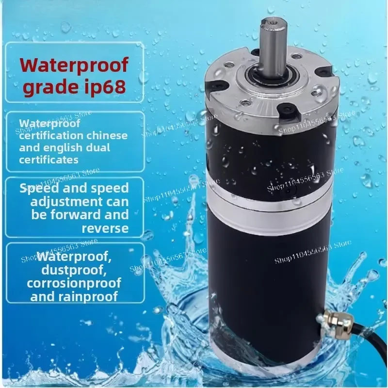 ZFY60-127 DC 24V Underwater Motor Dust-Proof Planetary Gearbox Motor 500KG Large Load Torque IP68 Waterproof Motor 18-1660RPM