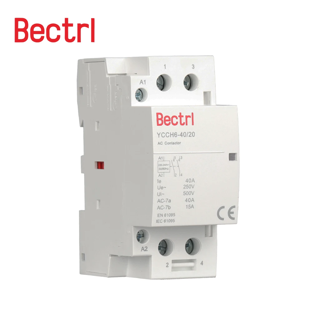 TOCT1 2P 25A 220V/230V 50/60HZ Din rail Household ac Modular contactor 2NO 2NC or 1NO 1NC