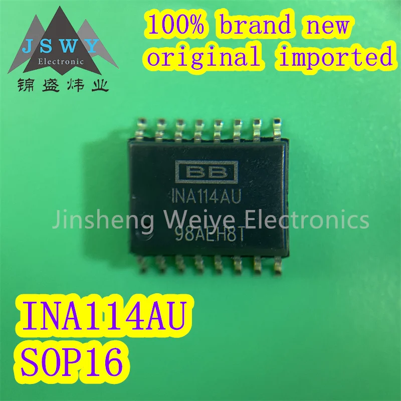 

1/5 pieces INA114AU 100% brand new imported original SOP16 patch instrument operational amplifier chip free shipping electronics