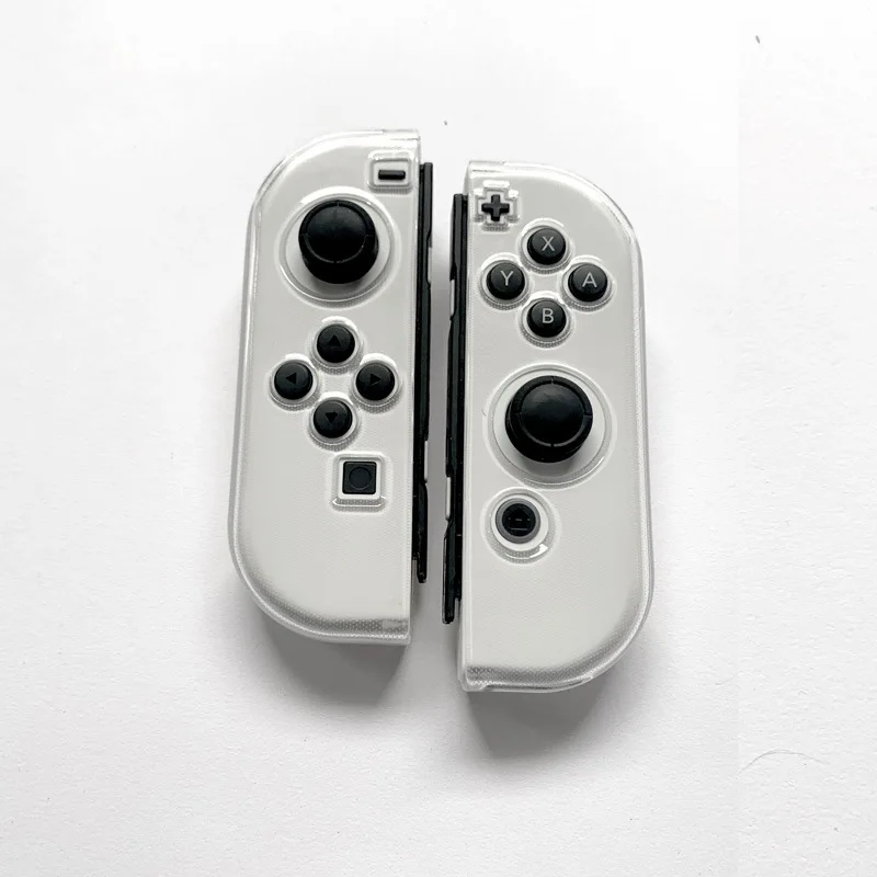 Custodia trasparente glitterata per Nintendo Switch Oled Joycon Controller Shell Custodia protettiva per gamepad con maniglia di gioco in TPU morbido