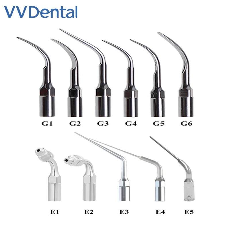 VVDental Dental Ultrasonic Scaler Tips Compatible With EMS / Woodpecker UDS Handpieces Dentistry Tools Scaling Tips