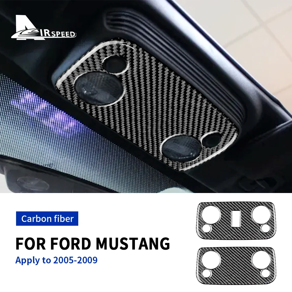 

Soft Carbon Fiber for Ford Mustang GT 2005 2006 2007 2008 2009 Accessories Interior Trim Car Roof Reading Light Lamp Sticker