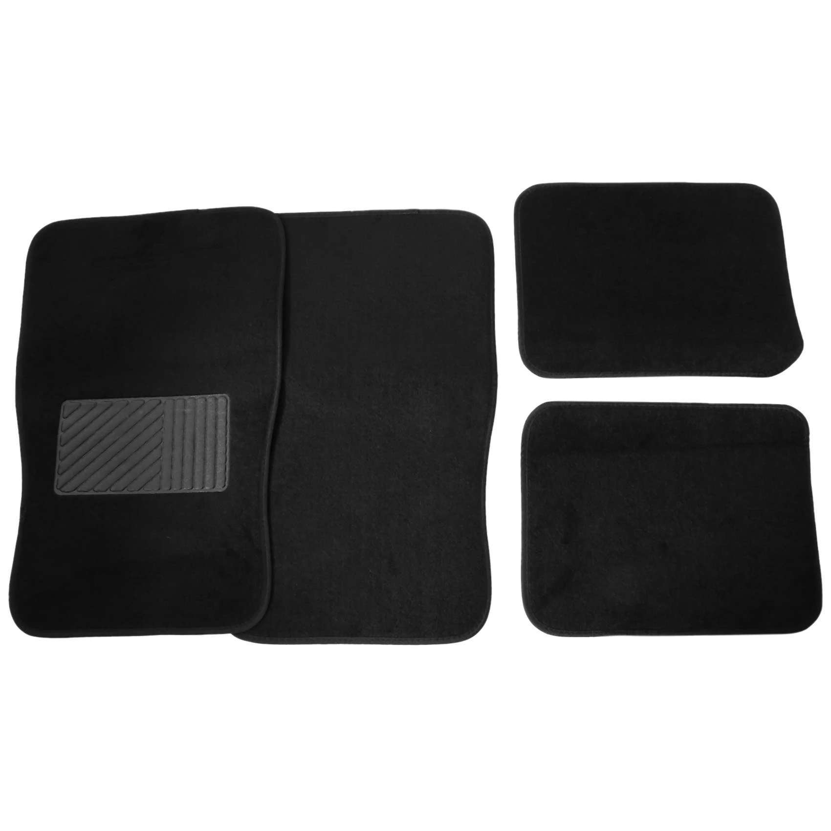 Carpet Car Floor Mats Set for Cars Trucks SUVS with Heel Pad - Front and Rear Mats Universal Classic Matching Heel Pad