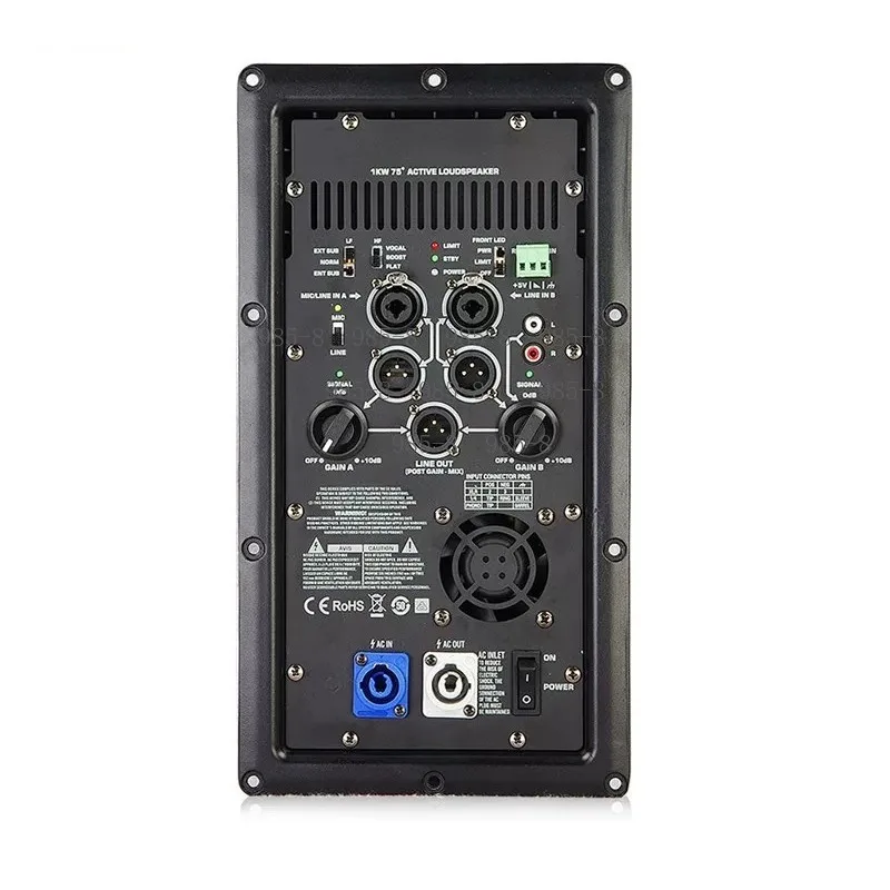 Digital Amplifier Rear Panel Module For Large Active Speakers, Premium Quality, Compatible With 12/15/18 Inch Speakers For Live
