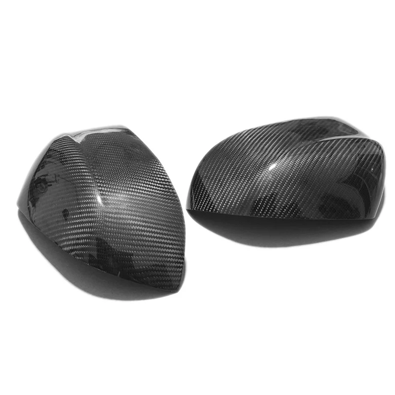 For 14 Rear BMW True Carbon Fiber Rearview Mirror Shells Inverted Rearview Mirror Cover Decoration Car Accessories