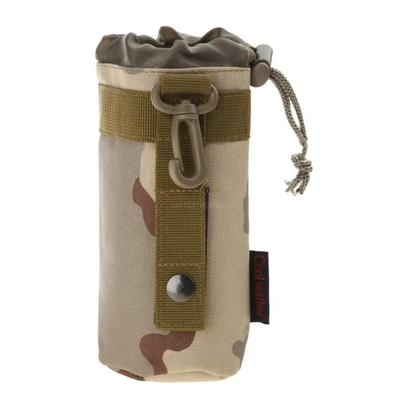 Camping Water Bottle Pouch Tactic Drawstring Molle Water Bottle Holder Travel Meshes Water Bottle Bag Hydration Carrier