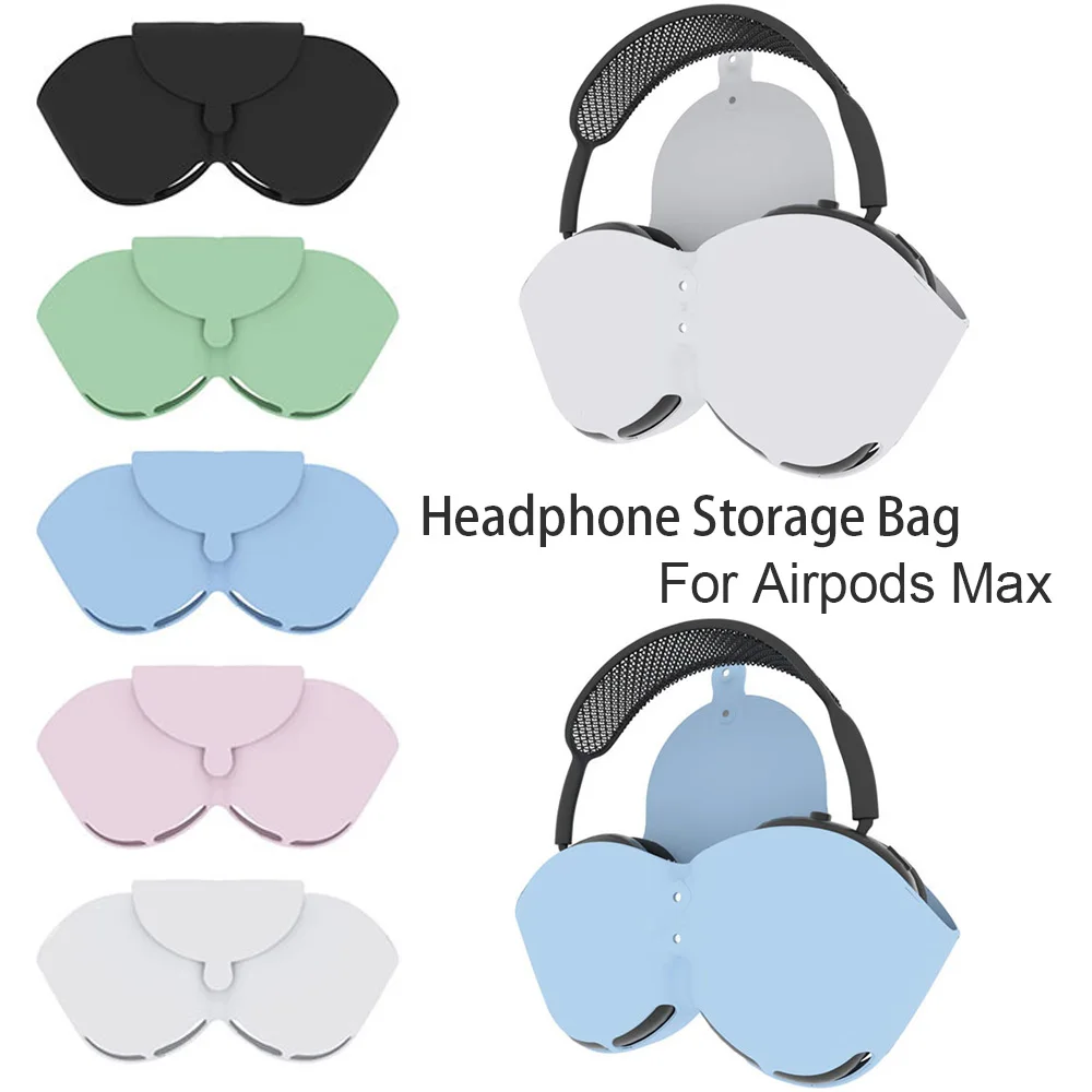 Headphone Case Silicone Headphone Storage Bag Overhead Cover Earcup Cover Protective Sleeve Anti-Scratch Ear Cup for AirPods Max