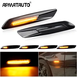 2pcs  For BMW 1 3 5 Series F30 E90 E91 E92 E93 E46 E60 E61 2003-2010 Dynamic Amber 12V LED Side Marker Lights Turn Signal Lamp