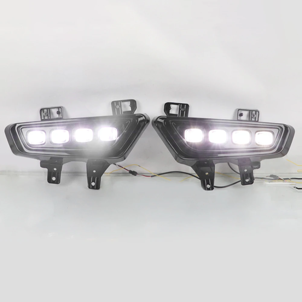 New Arrival car led White daytime running lights four leds Amber sequential turn signal lights for F150 2022-2023