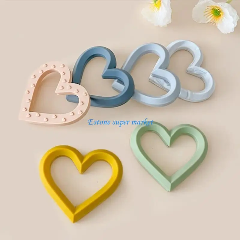 090B Baby Teether Toy Nursing Teething Toy Newborns Silicone Heart Soothing Teether