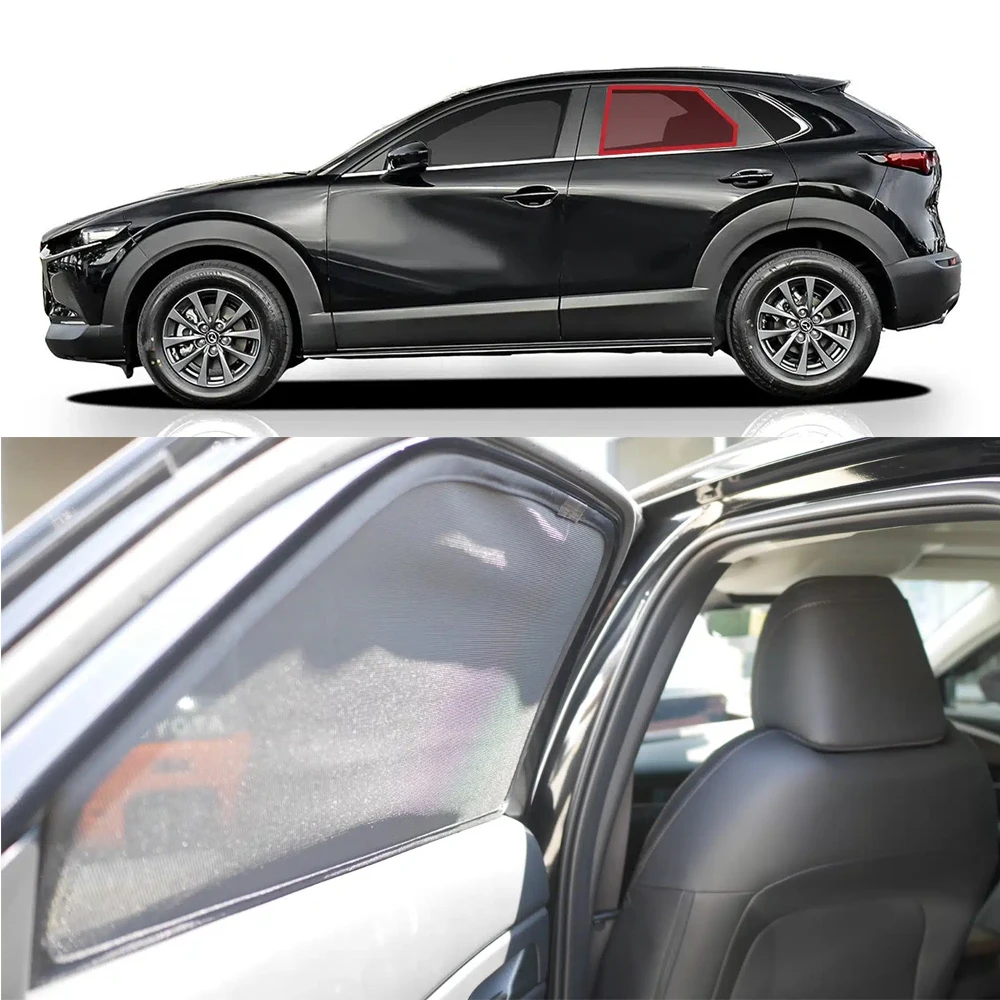 For Mazda CX-30 CX30 2020-2024 Magnetic Car Sunshade Shield Front Windshield Curtain Rear Side Baby Window Sun Shade Visor