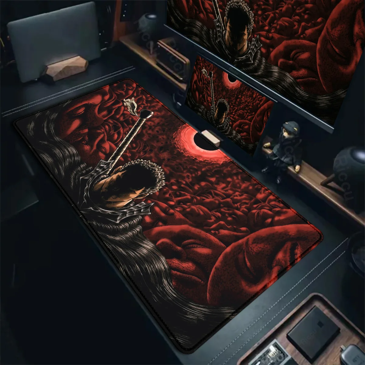 Gaming Mousepad Anime Berserk Guts Computer Keyboard Non-slip Desk Mat Gamer Varmilo CS GO Accessories Mouse Pad Xxl Rubber Rugs