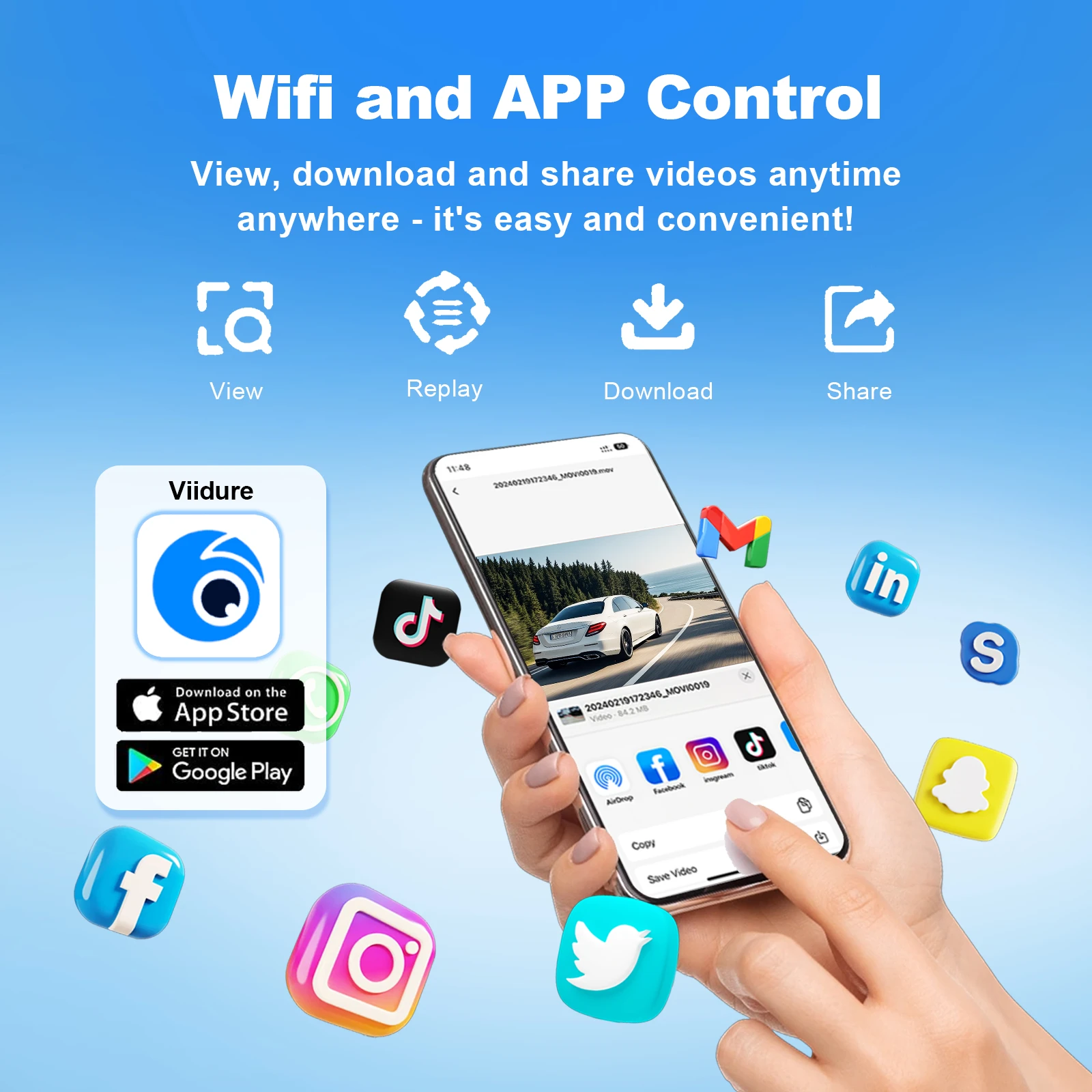 Cámara de salpicadero WiFi de 1080P para coche, cámara DVR, Mini grabadora de vídeo HD, visión nocturna, cámara frontal para coche, modo de estacionamiento 24H, Dashcam gran angular