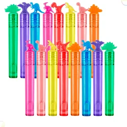 12/24PCS Dinosaur Theme Soap Bubble Tube Plastic Empty Tube Toys Kids Birthday Party Favors Classroom Prizes Gifts Goodie Filler