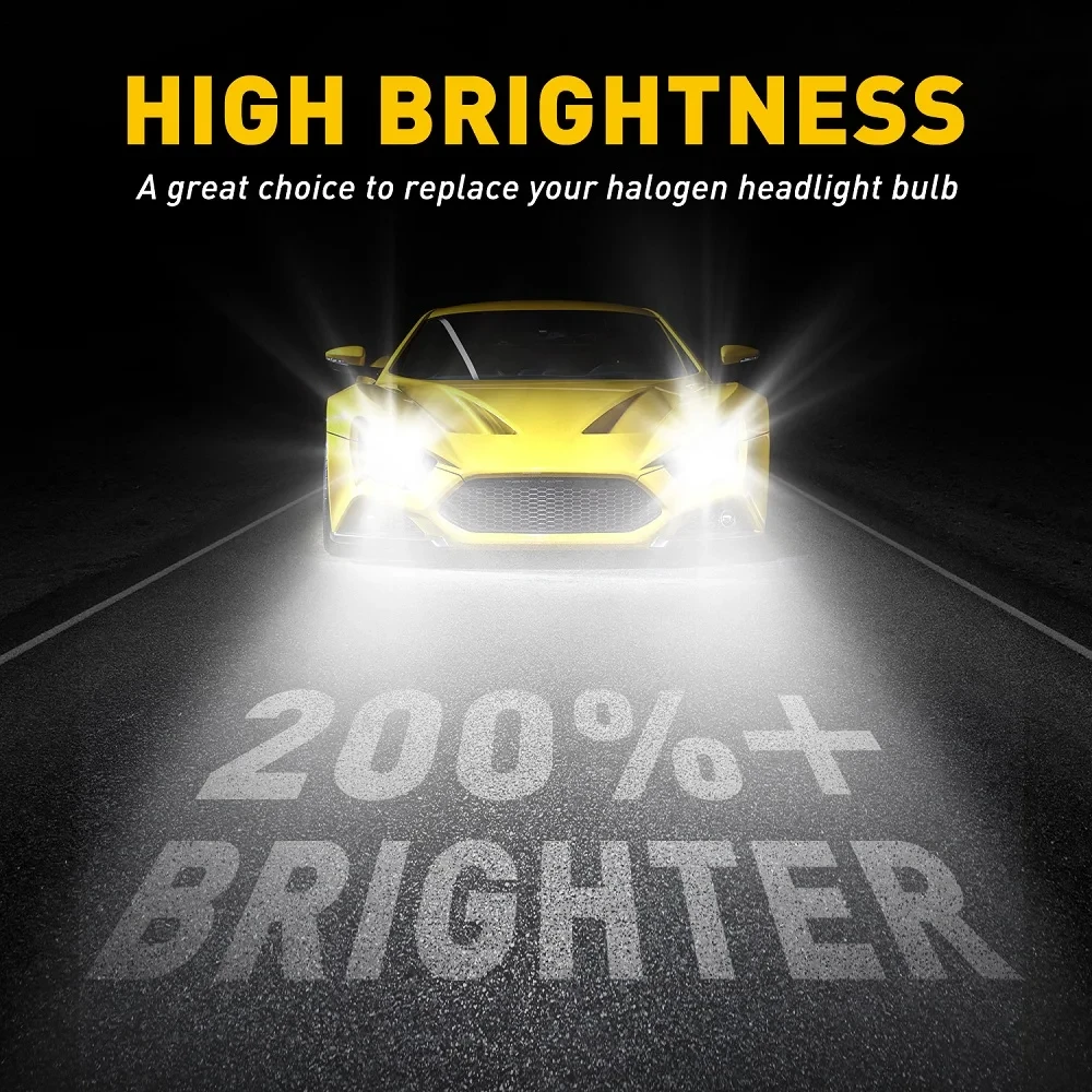 H4 H7 H11 LED Headlight  H9 H8 9005 HB3 9006 HB4 Canbus 30000LM Plug&Play High Low Beam Motorcycle Bulb 6500K Car Lamp 12V 24V