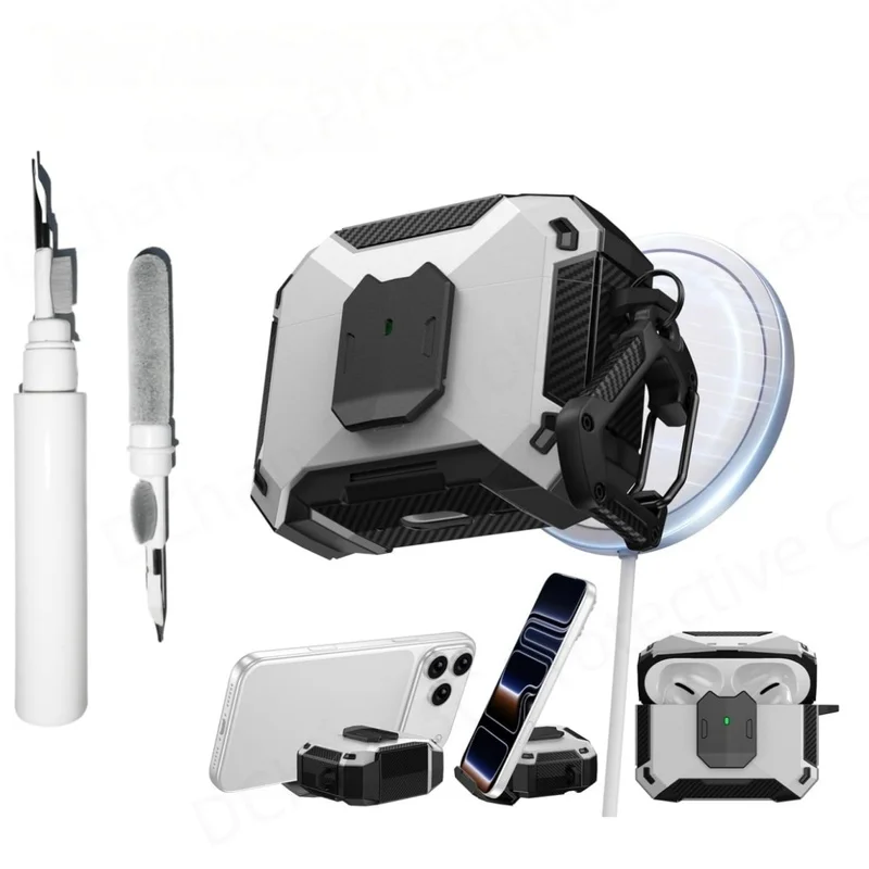 2026 New for AirPod Pro 3 Case Heavy Metal Skins Case Cover Compatible with MagSafe Automatic Snap Switch Cover For AirPods Pro3