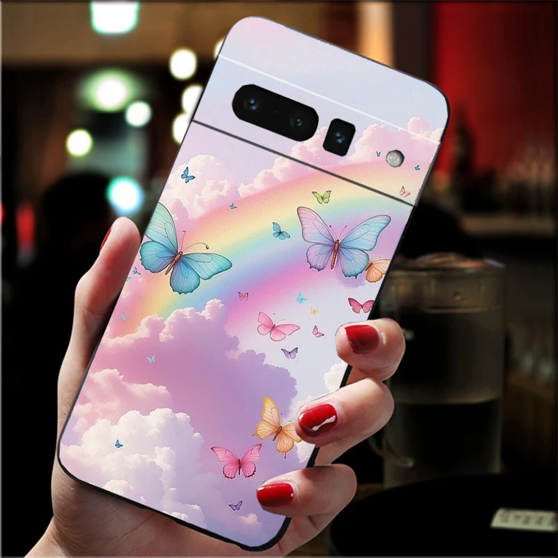 

Phone Case For Google Pixel 10 9 Pro XL 9A 8 7 6 Pro Pixel 8A 7A 6A Pixel 8 7 6 5 Rainbow clouds Case