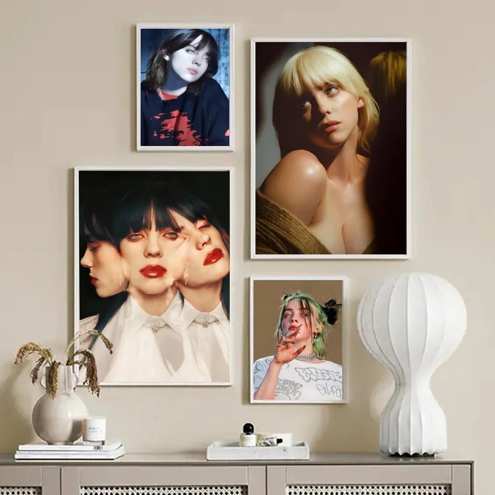 1pc Famous Singer B-Billie Singer Poster Paper Print Home Living Room Bedroom Entrance Bar Restaurant Cafe Art Painting