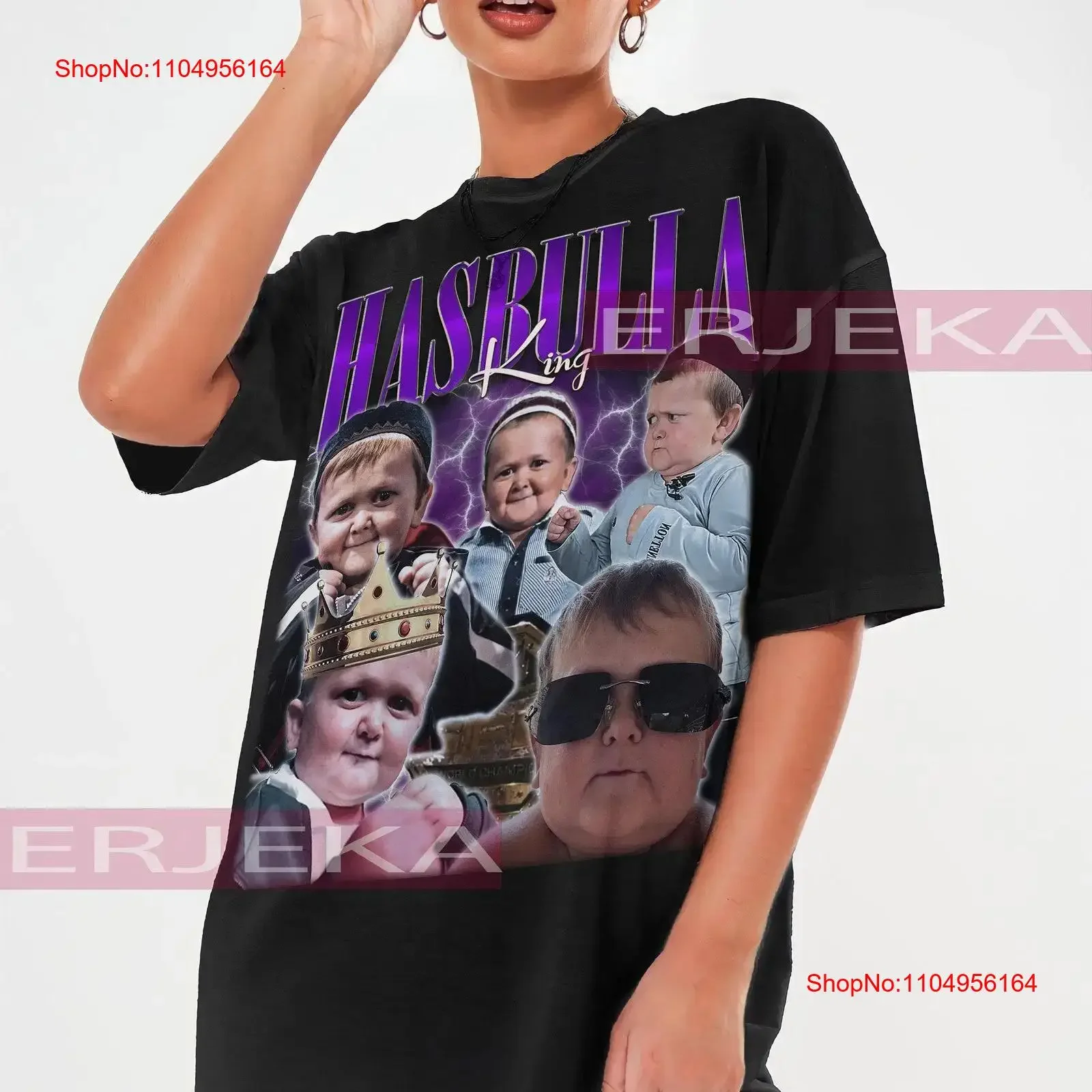 

KING HASBULLA T Shirt Homage Funny Abdu Rozik Vs Meme vintage Washed Soft Comfortable graphic Stretched Breathable Casual