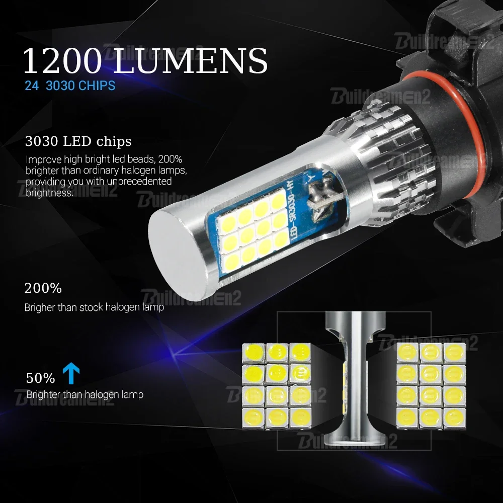 سيارة الجبهة LED الضباب ضوء عاكس الضوء مع عالية مشرق PSX24W لمبة 2 قطعة ل تشيفي شيفروليه كولورادو 2015 2016 2017 2018 2019