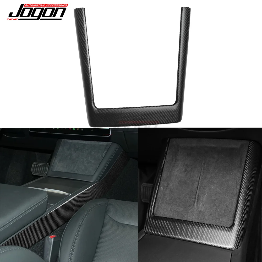 

For Tesla Model 3 2024 Dry Carbon Fiber Central Control Wireless Charger Panel Trim Car Interior Accessories Decorative Stickers