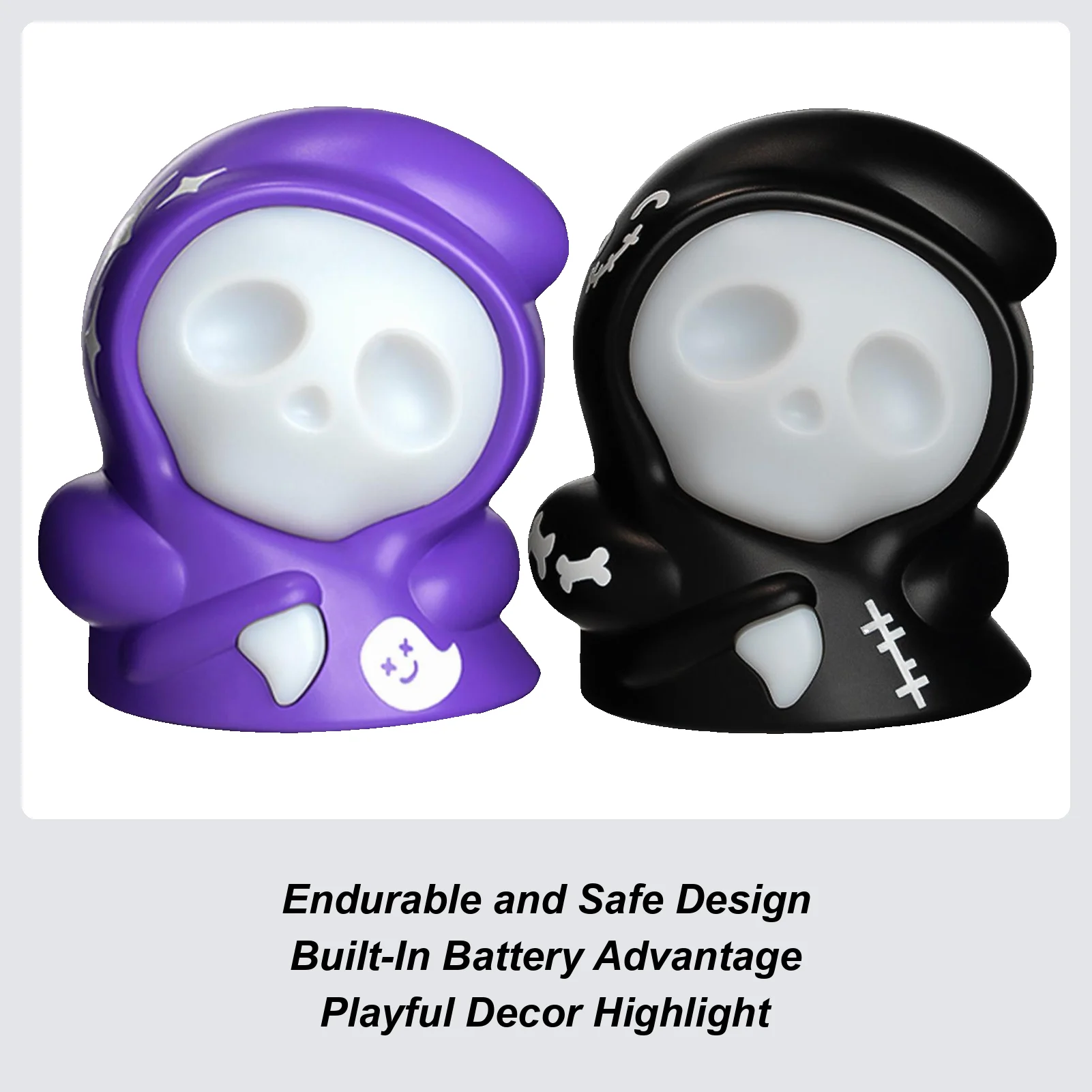 

Halloween Nightlight Rechargeable Silicone Ghost Lamp 3-gear Dimming Soft Lighted Halloween Party Decoration for Tabletop