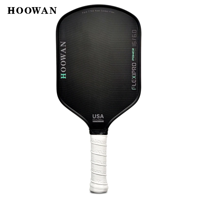 

HOOWAN FLEXIPRO POWER Pickleball Paddle USAPA Thermoformed Pickleball Paddle Racket T700 Raw Carbon 16MM Rough Surface