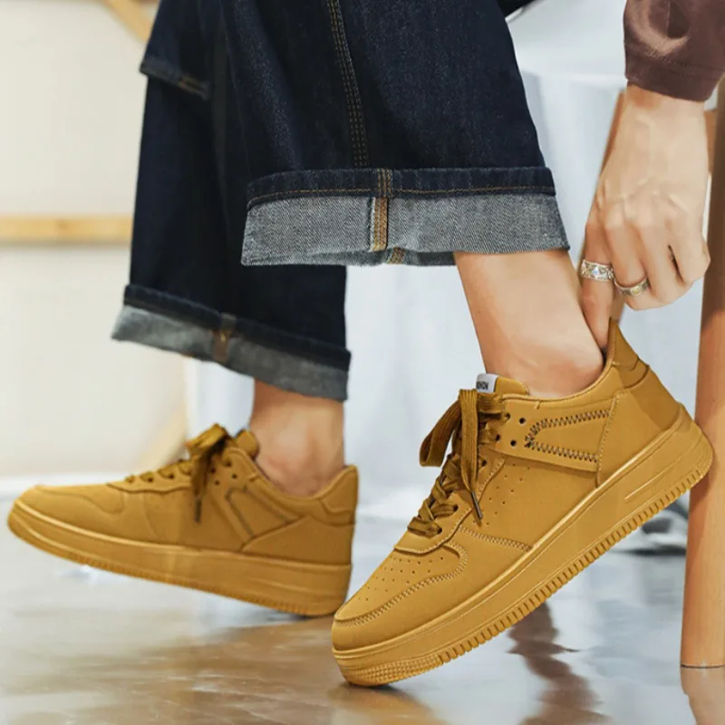 Tênis casuais masculinos leve couro do plutônio respirável sapatos planos masculinos versáteis sapatos esportivos casuais para homem zapatillas hombre