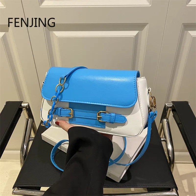 

PU Leather Shoulder Bags Women Fashion Simple Summer Chain Handbags Crossbody Messenger Small Square Bags Casual Underarm Bag