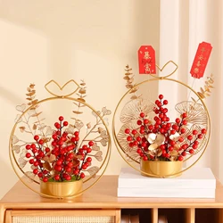 Flower Basket Ornament Decoration Photo Props Festival Fall Harvest Artificial Flower For Living Room Table Centerpiece