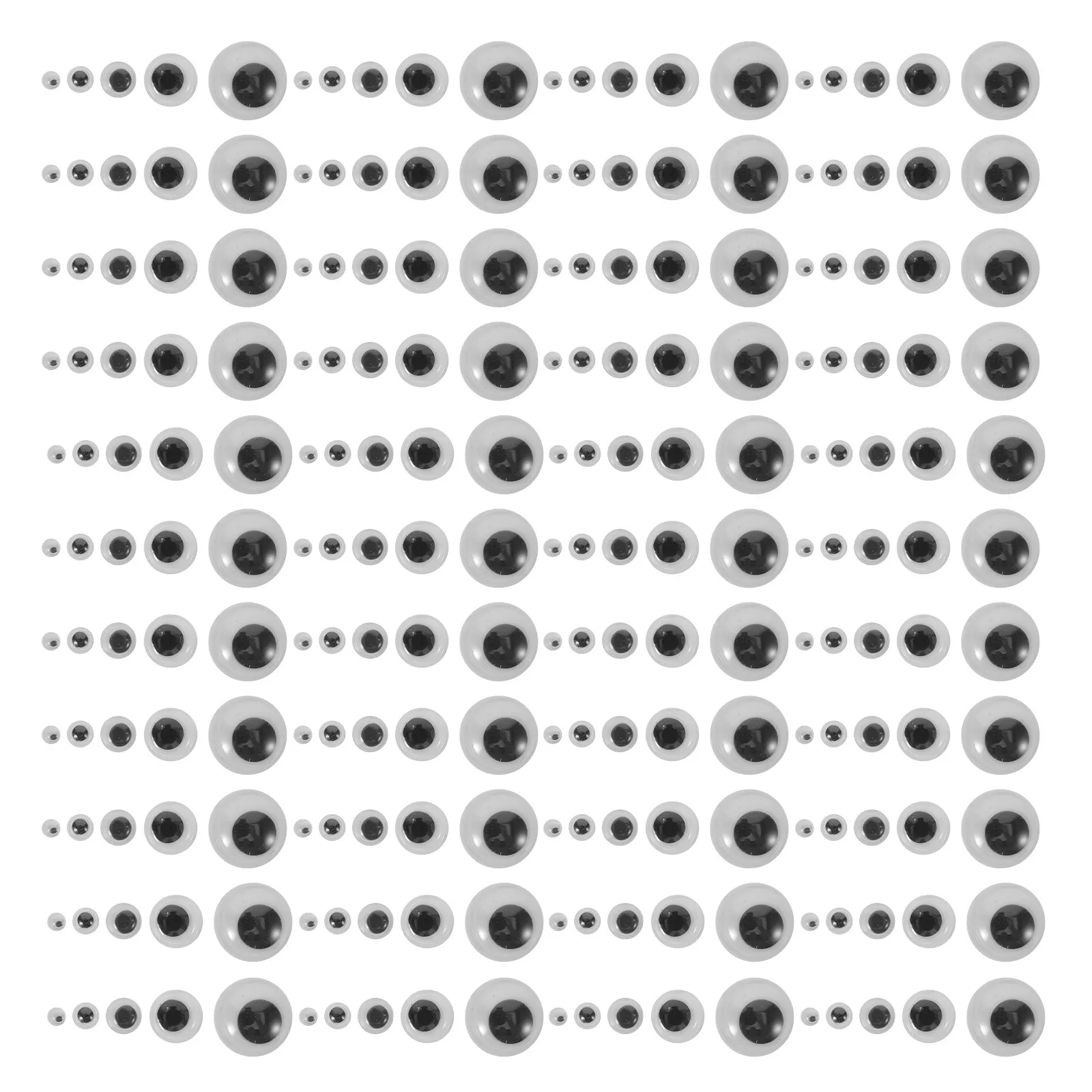 

1 Box Multi Sizes 4 5 6 8 10 12 15 18Mm Adhesive Googly Moveable Eyes for Crafts Art Projects Animal Decoration Activity