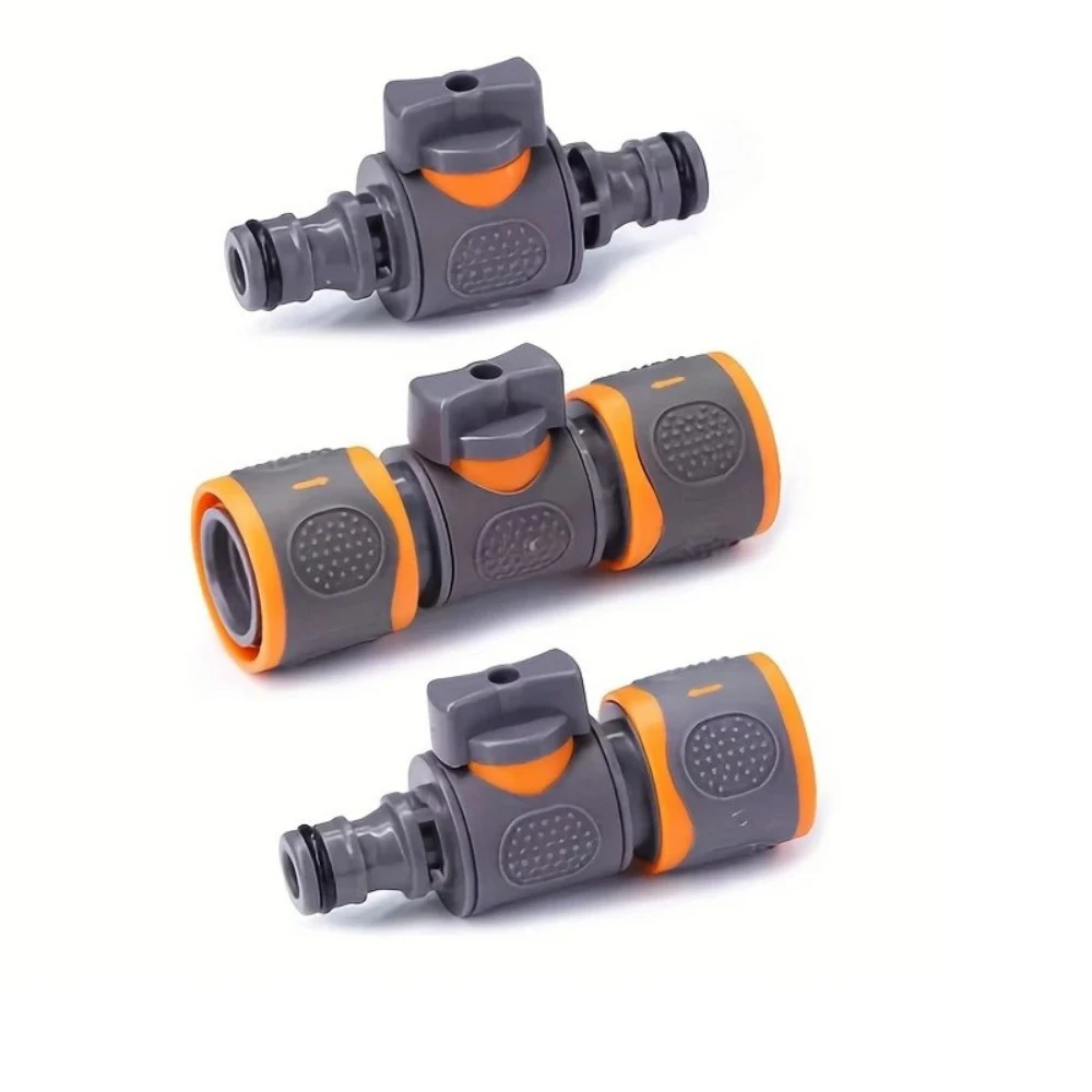 3PCS 16mm Ball Valve Hose Quick Connect Coupler Extension Fitting for Garden Irrigation Pipe Water Stop Repair