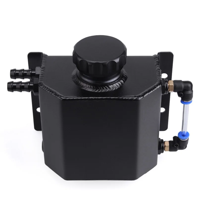 

A65P-Universal 1L Car Engine Oil Breathable Pot Radiator Coolant Overflow Bottle Collect Crankcase Steam Reservoir
