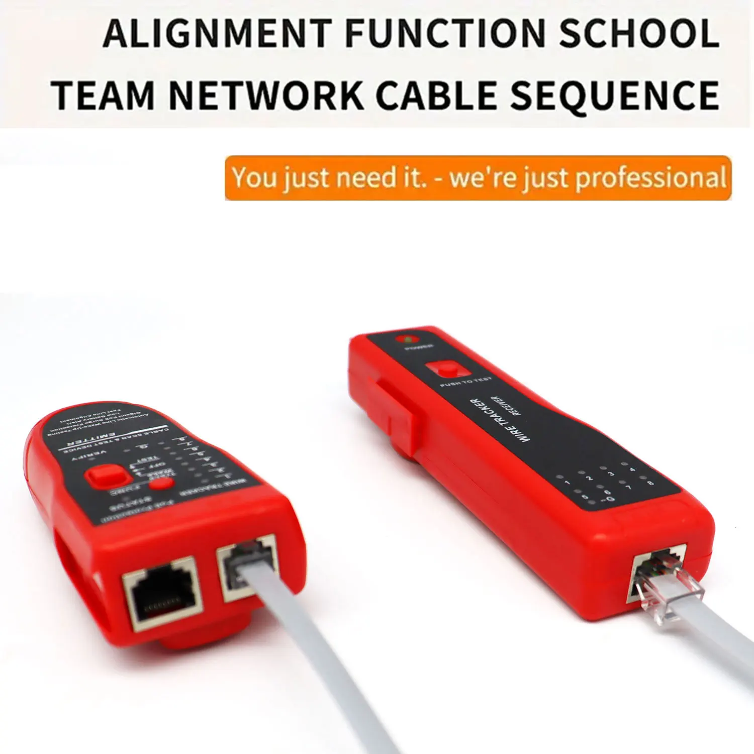 Kebidumei Ethernet LAN Network Cable Tester RJ45 RJ11 LAN Line Tester Finder Telephone Wire Tracker Receiver Network Tool Repair