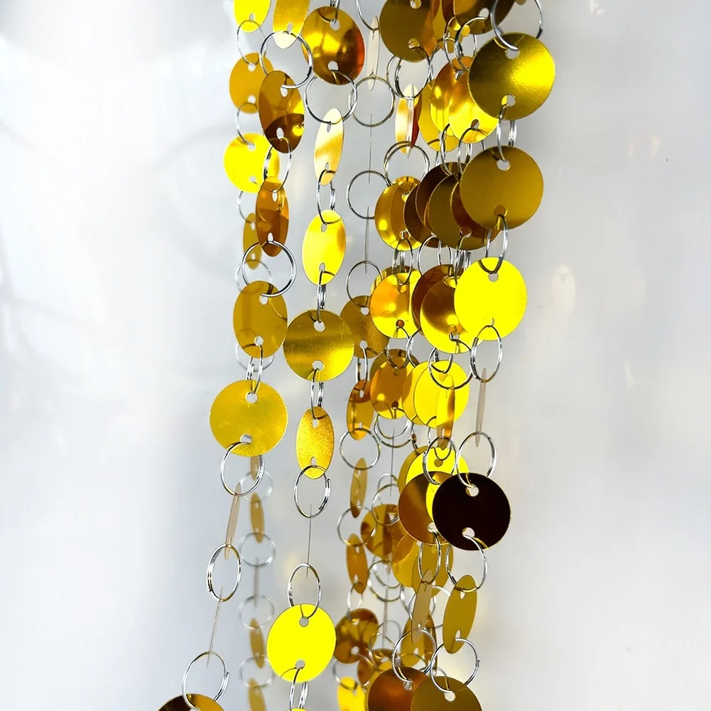 Eye Catching Sequined Party Decor Strips for Wedding Decorations Birthday Silver Gold Colorful 100cm Length Eye