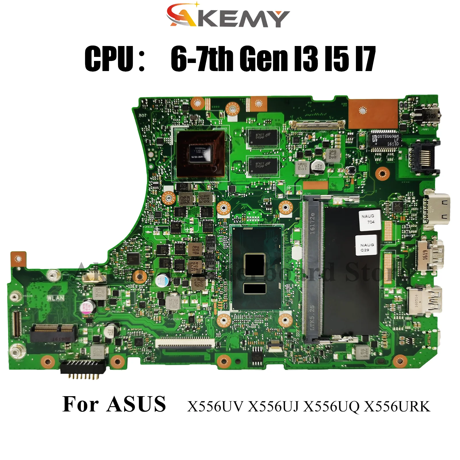

Материнская плата X556UV для ноутбука ASUS X556UQ FL5900U X556URK X556UF R558U X556UJ X556U VM591U X556UQK с процессором I3 I5 I7