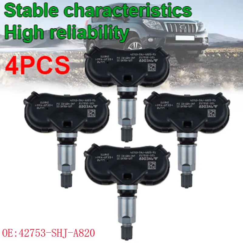 

4PCS Tire Pressure Sensor TPMS Sensor For Honda Odyssey Ridgeline Element 42753-SHJ-A820 42753SHJA820 315MHZ 42753-SHJ-A820-M1