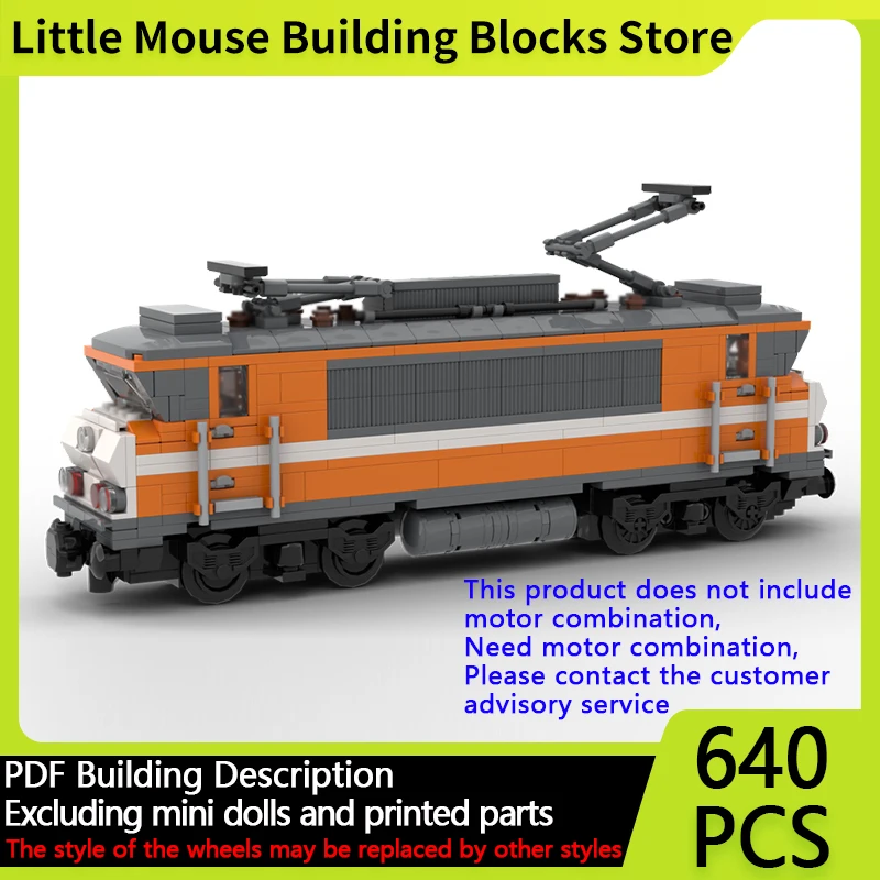 

City Car Model MOC Building Bricks Type 1600 Electric Locomotive Modular Technology Gifts Holiday Assemble Children Toys Suit