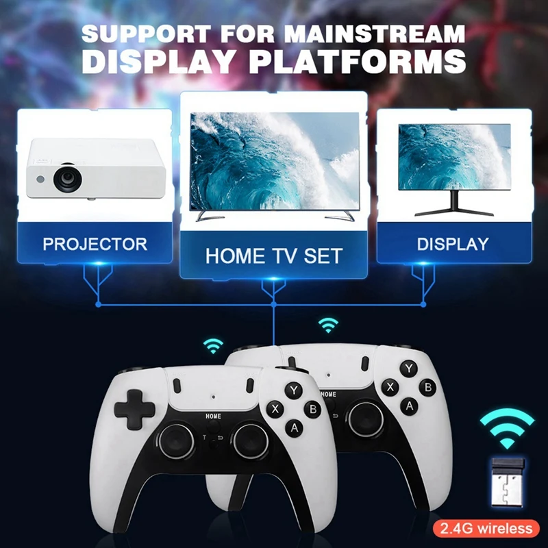 M8 PRO TV Video Game Console 64GB 20000 Games 2.4G Double Wireless Controller Game TV Stick Retro Game Console