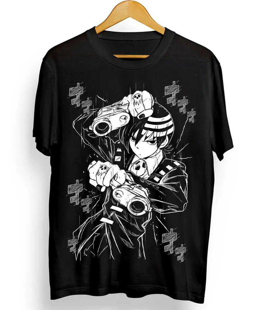 Death The Kid Soul Eater T-shirt Anime Shinigami Grim Reaper Shirt All Size