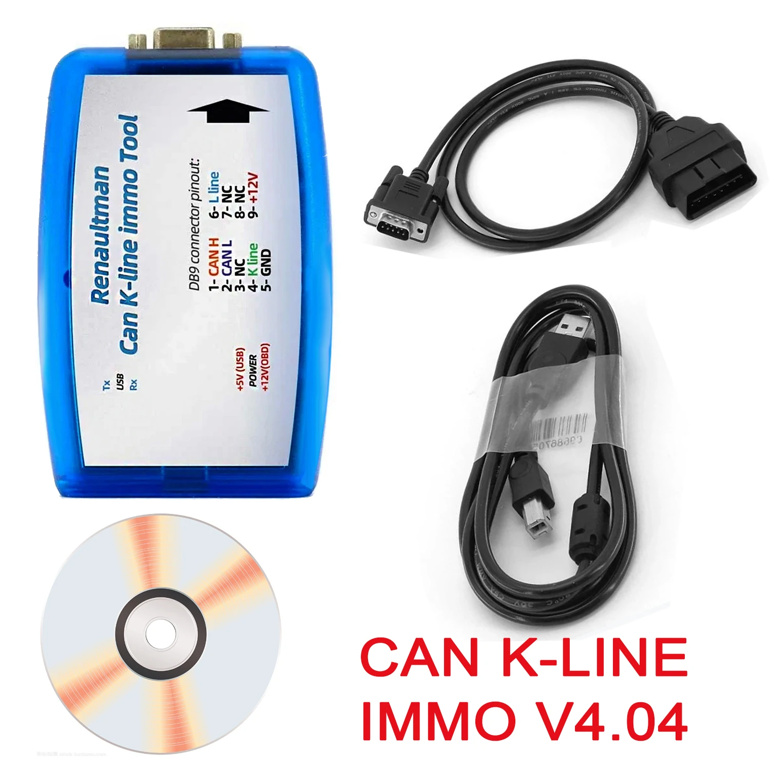 Support for Renault CAN/K-line ECU Immo Tool For Renaultman Can K-line Immo Tool V4.04 OBD2 Programmer Read / Write EEPROM