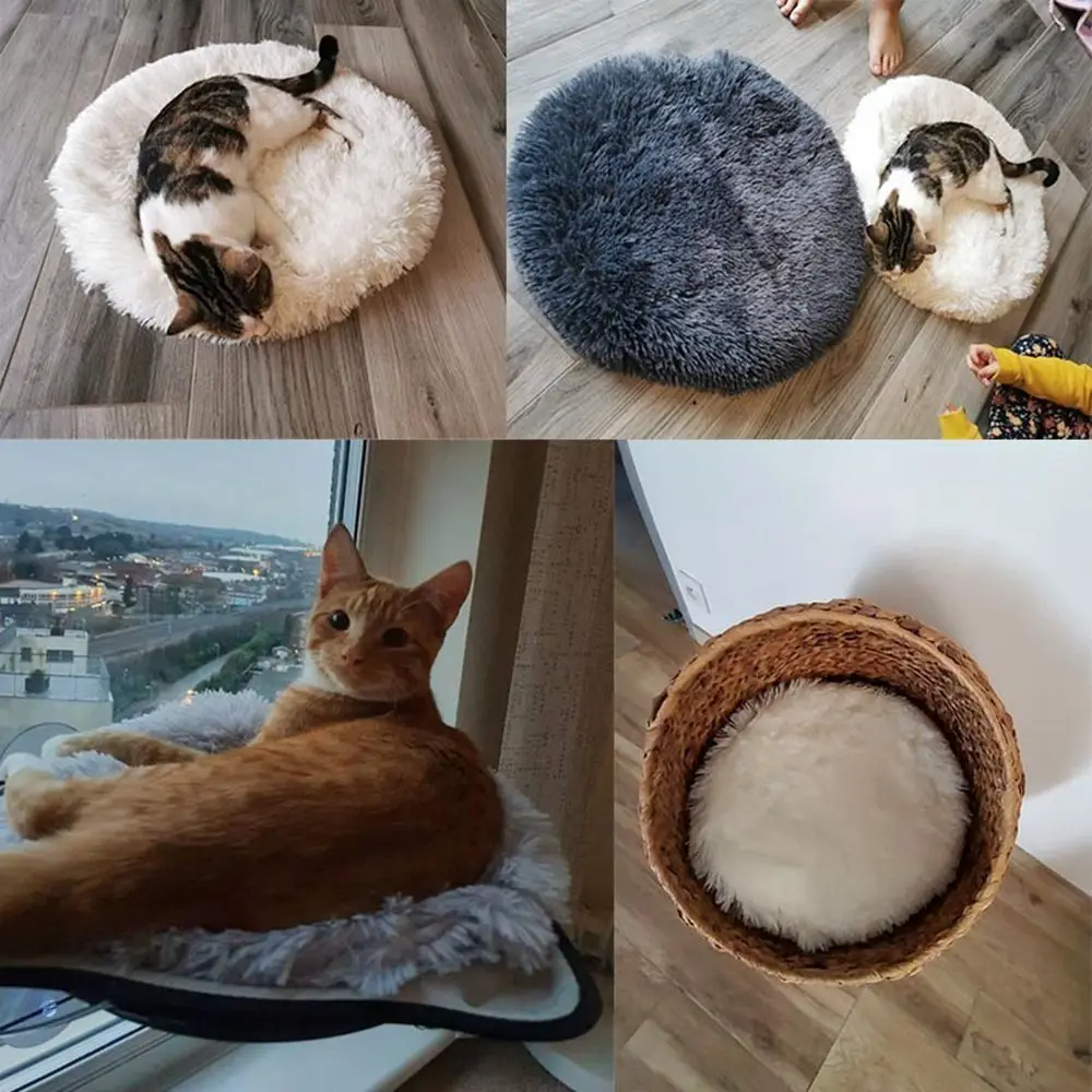 Round Warm Pet Winter Supplies Small Medium Large Cat Mat Kennel Pet House Dog Mat Dog Bed Cat Cushion Cat Bed