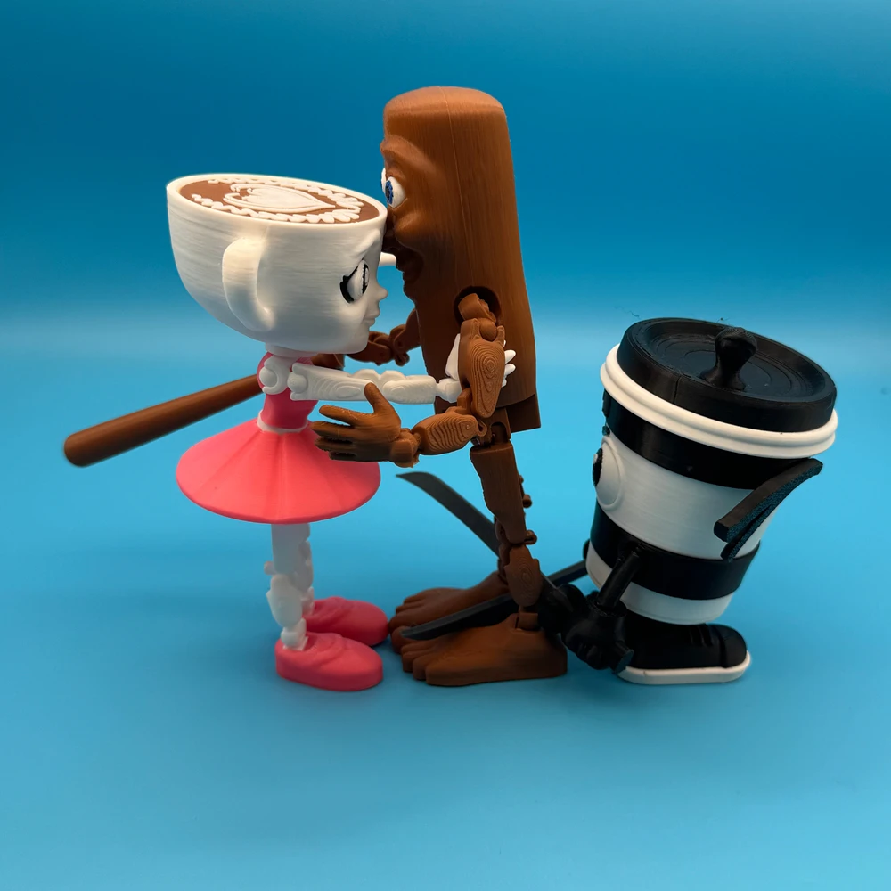 Tung Tung Tung Sahur Anime Figure Ballerina Cappuccino Action Figures Brainbot Tralalero Tralala Figurine Desk Model Ornament - Image 5