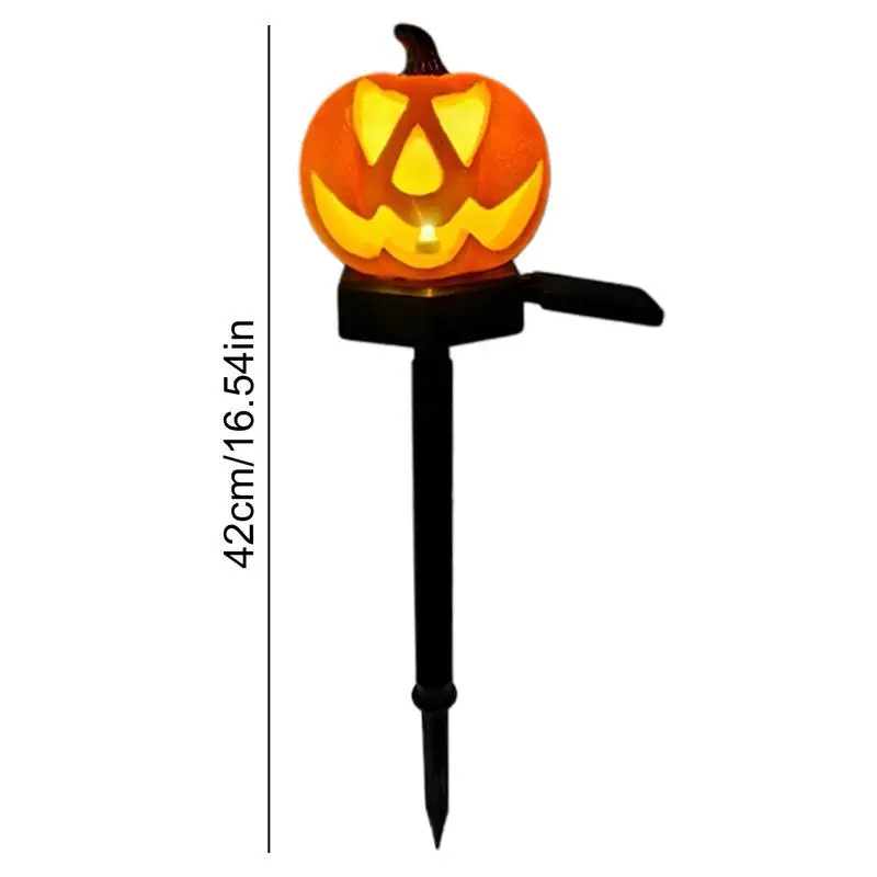 Labu Solar Stake Lampu Halloween luar ruangan dekorasi tahan air halaman tonggak surya meriah dekorasi labu kokoh Solar