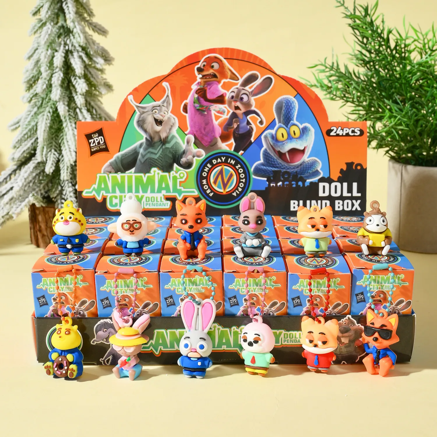Disney Cartoon Zootopia Blind Box Nick Judy Characters Figure Toys Dolls Fans Children Birthday Christmas Gifts New 24pcs/Set
