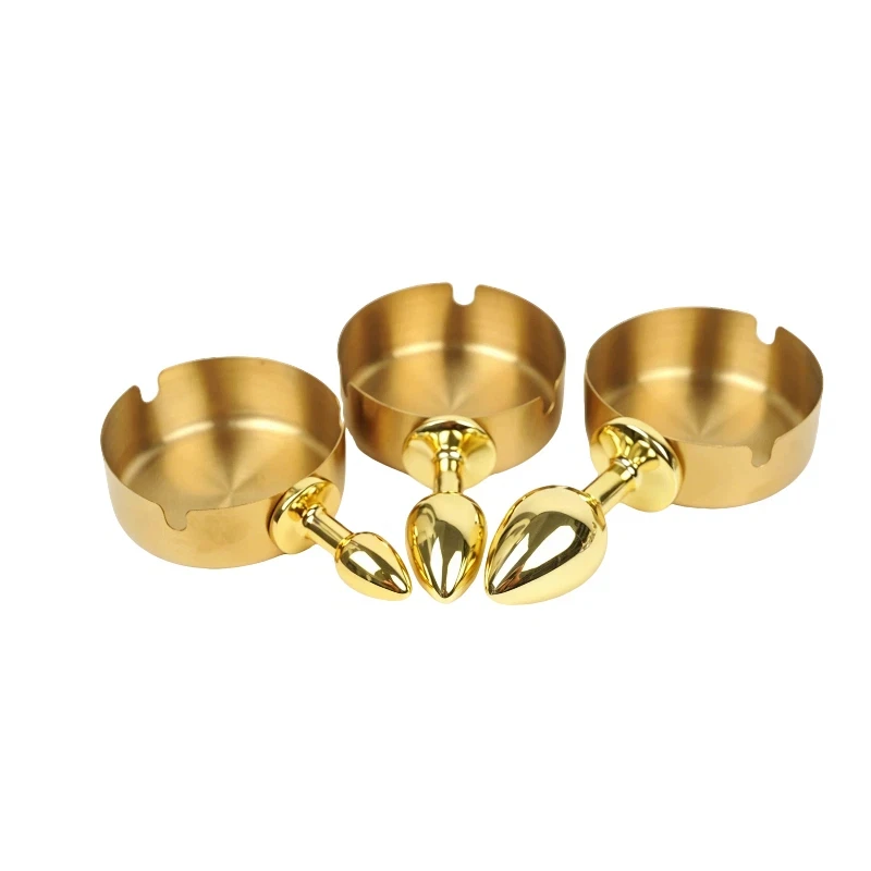 BDSM Anal Plug Kits Metal Ashtray Anal Plug Dice Anal Plug Dartboard Anal Plug Adult Sex Toys for Anal Exploration Women Sex Toy - view 4