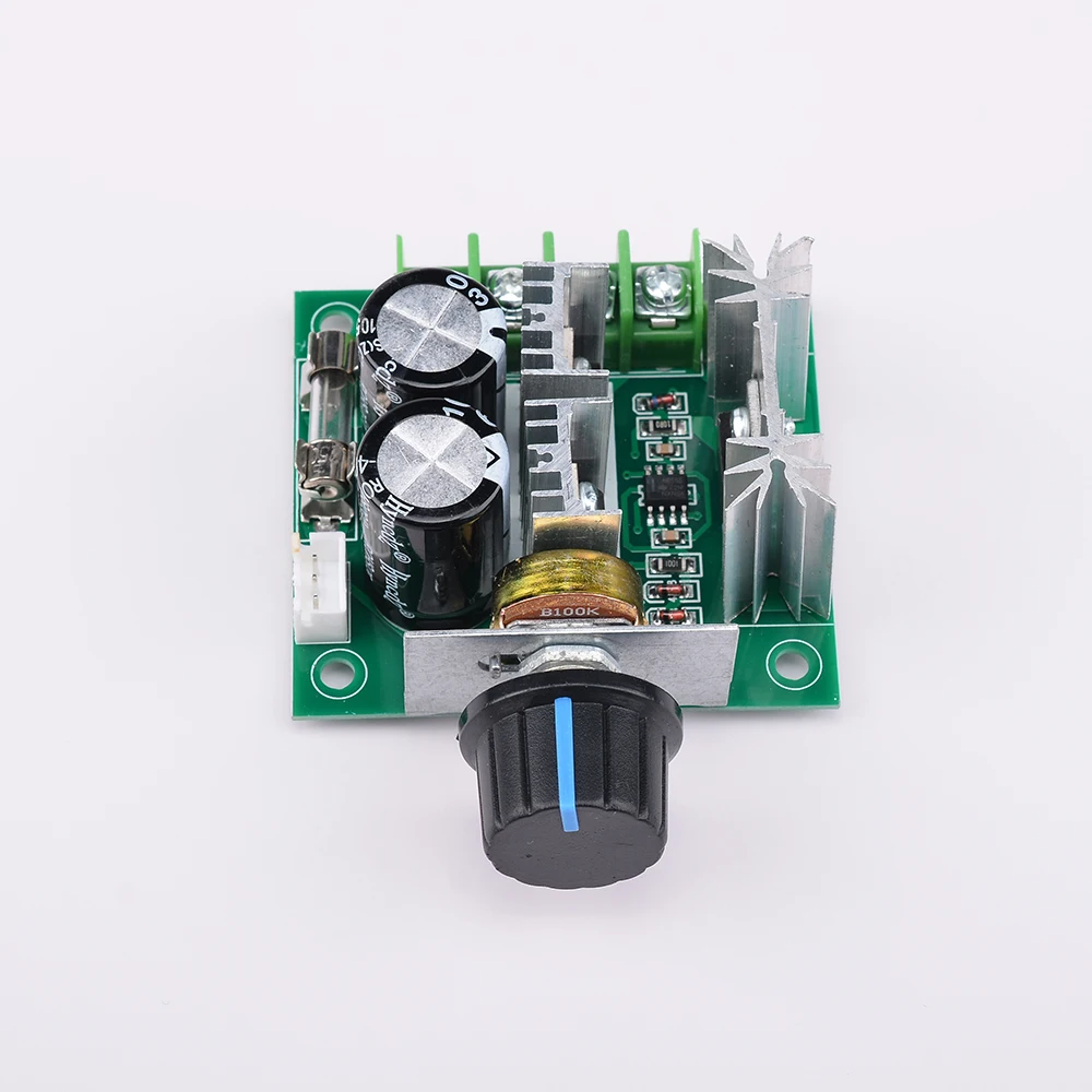 12V-40V 32V 10A Auto PWM DC Motor Speed Controller Regulator Governor With Knob Switch Volt Regulator Dimmer 400W Board Module