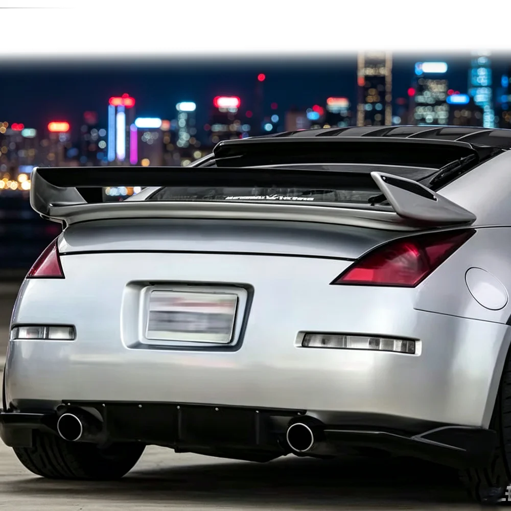 

For High quality pure carbon fiber double-layer rear wing spoiler car decoration for Nissan 350Z Z33 model from 2002 to 2008