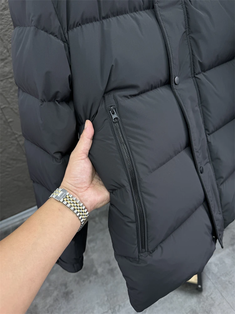 معطف شتوي فضفاض بقلنسوة للرجال من Svip معطف شتوي خارجي عالي الارتفاع منفوش باللون الأبيض Du down Fearl of Cold #3