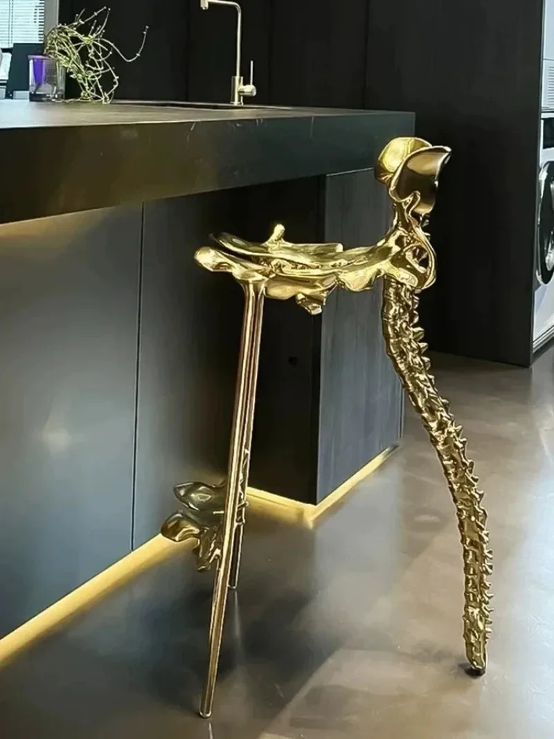 

Легкий роскошный латунный стул сатаны, управление галереей, выставочный зал, бар, кафе, художественный стул